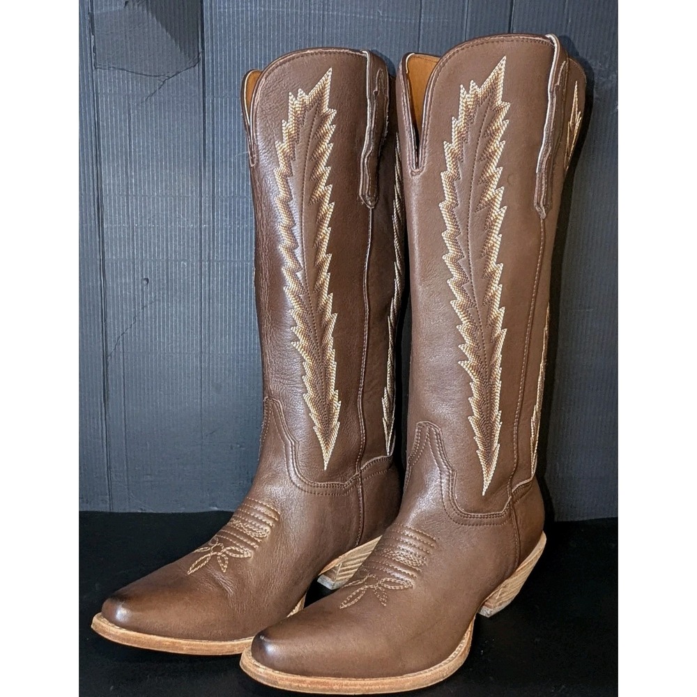 Dan Post DP80039 Women's Mahan Feathery Embroidery Western Tall Boots SZ 8